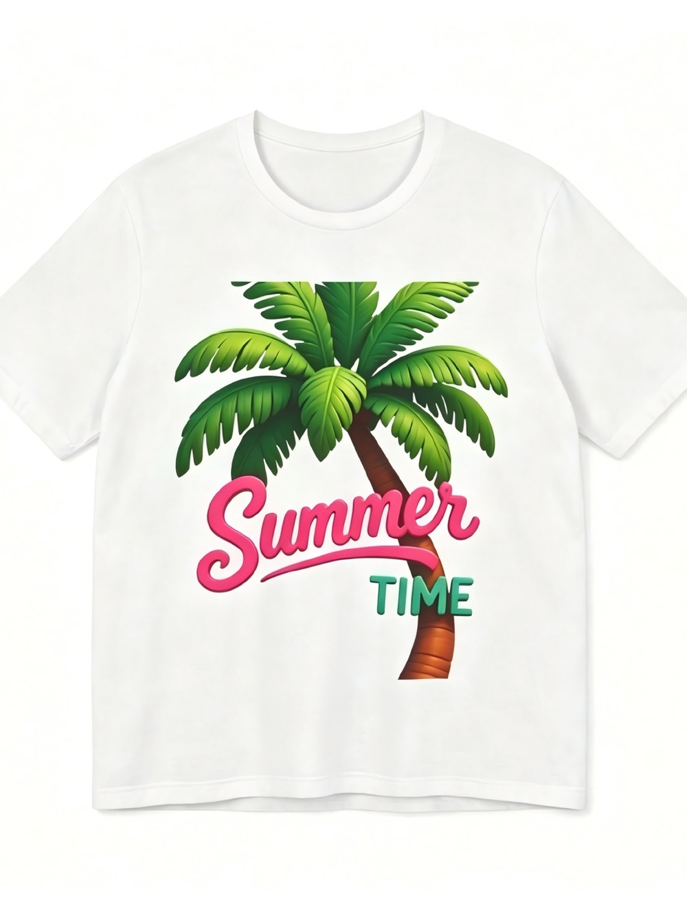 Summer Time Coconut tree Graphics Womens Mens T-shirt Unisex